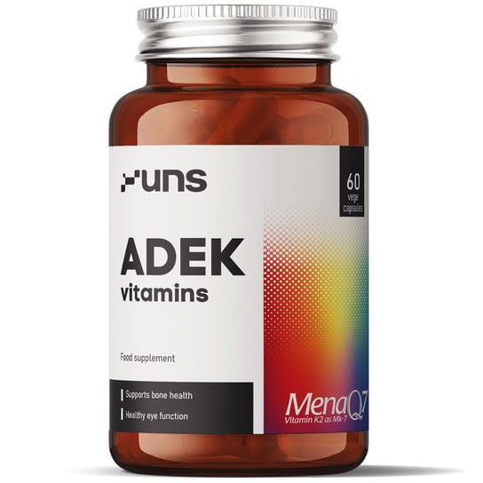 Uns Adek Vitamins Suplementy diety,  60 vege kaps. UNS
