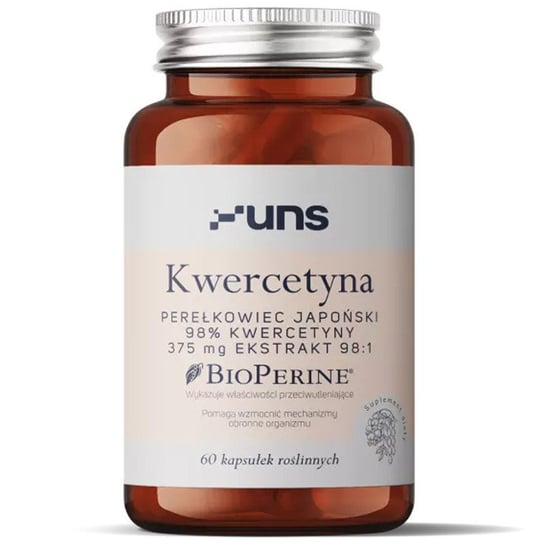 UNS, Kwercetyna Perełkowiec Japoński 98% Kwercetyny 375mg Ekstrakt 98:1, Suplement diety, 60 kaps. UNS