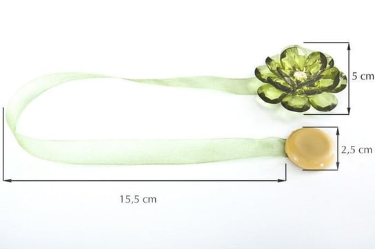 Upinacz dekoracyjny z magnesem kwiatek x2 Eurofirany