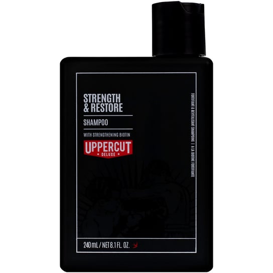 Uppercut Deluxe, Strenght & Restore Shampoo, wzmacniająco-odbudowujący szampon do włosów dla mężczyzn, 240ml UPPERCUT DELUXE