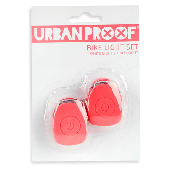 Urban Proof, Lampki rowerowe, silikon, czerwony Urban Proof