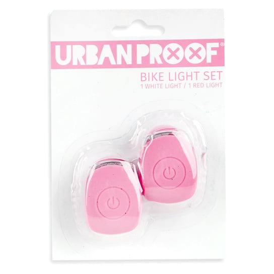 Urban Proof, Lampki rowerowe, silikon, róż Urban Proof