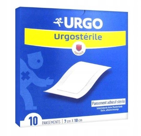 Urgo, Urgosterile, Opatrunki sterylne 10x7 cm, 10 szt Urgo