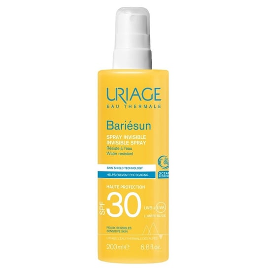 Uriage, Bariesun Invisible Spray, Wodoodporny spray przeciwsłoneczny SPF30, 200 ml Uriage