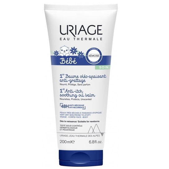 Uriage Bebe 1st Anti-Itch Soothing Oil Balm, Kojący balsam olejkowy przeciw swędzeniu, 200ml Uriage