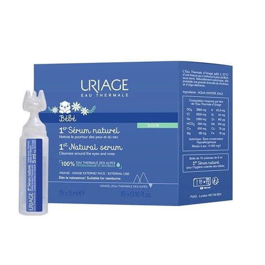 Uriage Bébé 1st Natural Serum serum kojący oczy i śluzówki nosa 15x5 ml Uriage