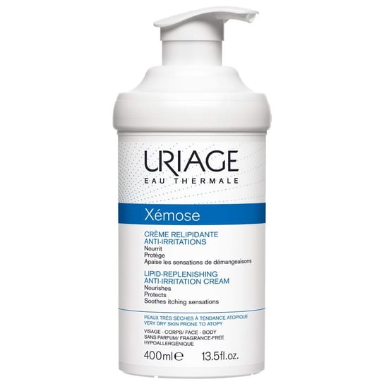 Uriage, Xemose Lipid-Replenishing Anti-Irritation, Kojący krem uzupełniający lipidy, 400 ml Uriage