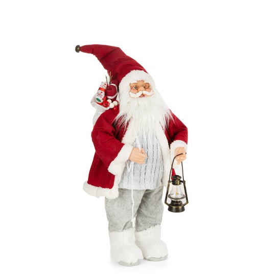 Urocza figurka świąteczna Mikołaj z lampionem Eurofirany