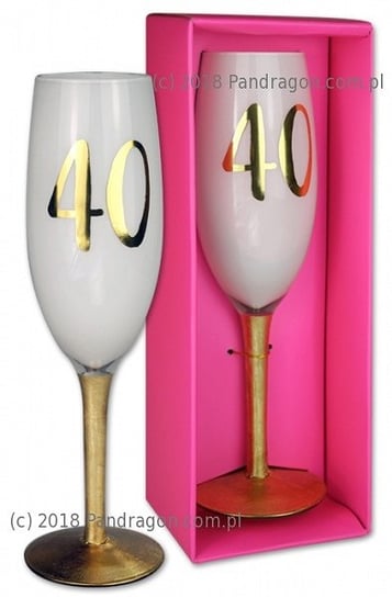 Urodzinowy kieliszek do szampana w kartoniku - 40 Inna marka