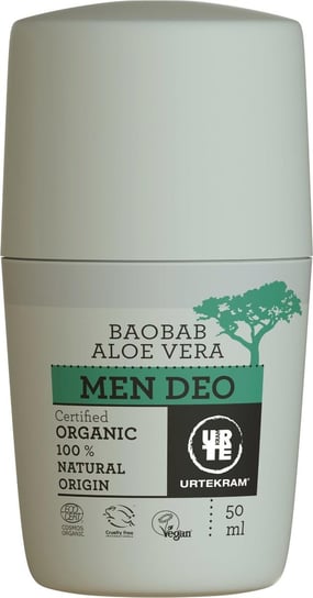 Urtekram, Dezodorant w kulce dla mężczyzn z aloesem i baobabem, 50 ml Urtekram