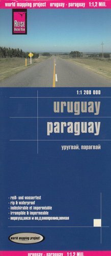 Urugwaj, Paragwaj. Mapa 1:1 200 000 Reise Know-How