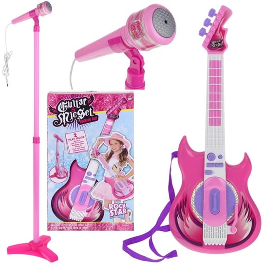 Urwiskowo, gitara elektryczna dla dzieci z mikrofonem  i statywem Urwiskowo