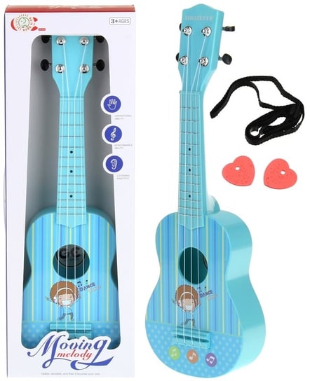 Urwiskowo, gitara ukulele dla dzieci kostka do gry niebieskie Urwiskowo