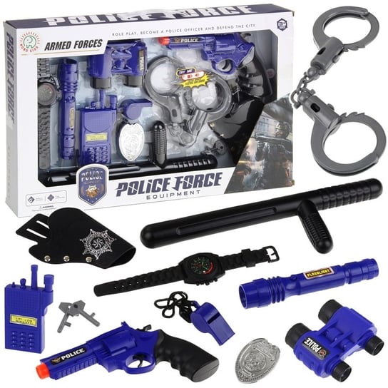Urwiskowo, zestaw strój policyjny policjant pistolet kajdanki Urwiskowo