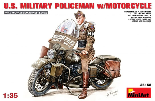 US Military Policeman w/Motorcycle 1:35 MiniArt 35168 MiniArt