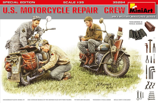 US Motorcycle Repair Crew. Special Edition 1:35 MiniArt 35284 MiniArt