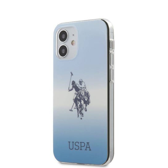 US Polo Assn Dh & Logo Gradient - Etui iPhone 12 Mini (niebieski) U.S. Polo Assn.