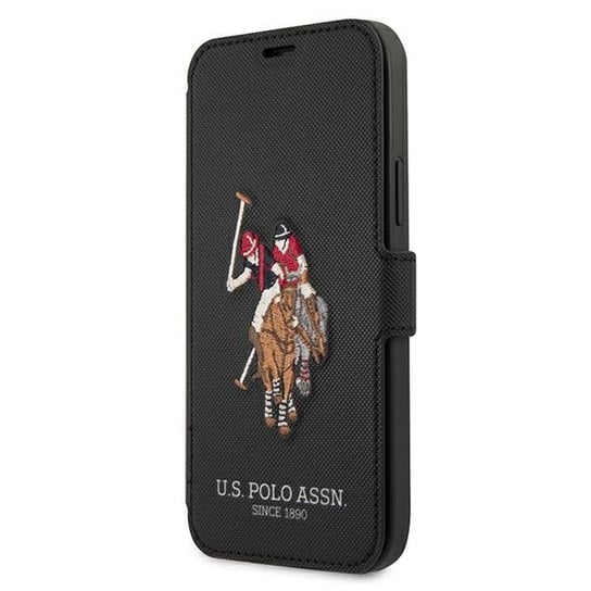 US Polo USFLBKP12MPUGFLBK iPhone 12/12 Pro 6,1" czarny/black book Polo Embroidery Collection U.S. Polo Assn.