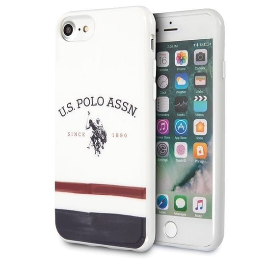 US Polo USHCI8PCSTRB iPhone 7/8/SE 2020 biały/white Tricolor Pattern Collection U.S. Polo Assn.