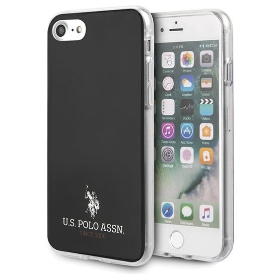 US Polo USHCI8TPUBK iPhone 7/8/SE 2020 czarny/black Shiny U.S. Polo Assn.