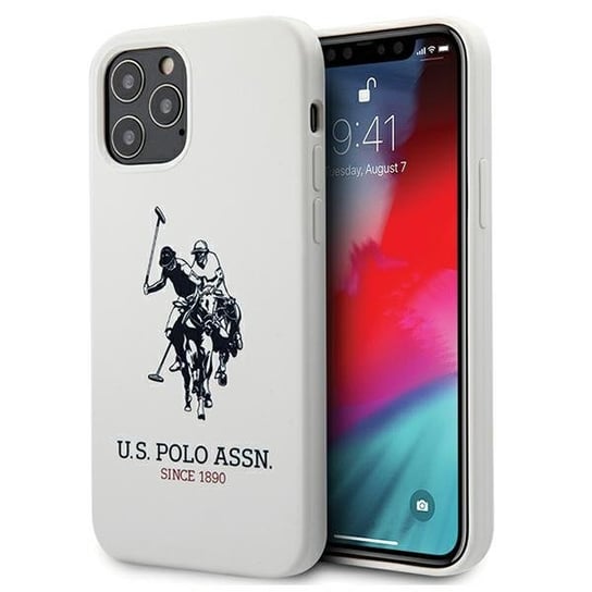 US Polo USHCP12LSLHRWH iPhone 12 Pro Max 6,7" biały/white Silicone Collection U.S. Polo Assn.
