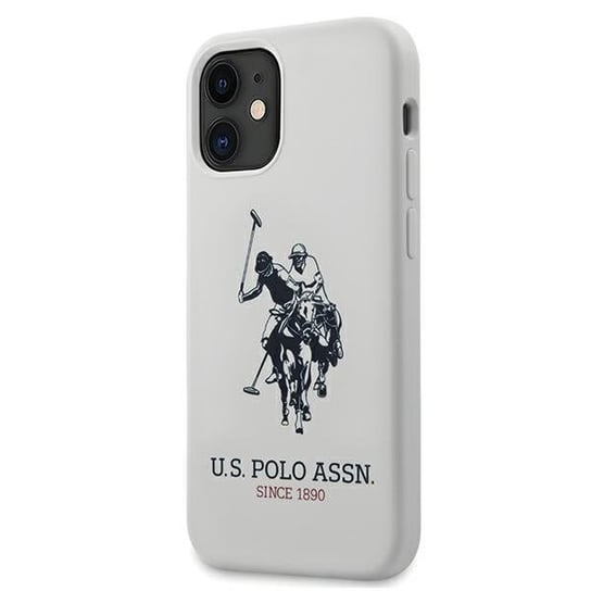 US Polo USHCP12SSLHRWH iPhone 12 mini 5,4" biały/white Silicone Collection U.S. Polo Assn.
