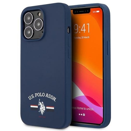 US Polo USHCP13LSFGV iPhone 13 Pro / 13 6,1" granatowy/navy Silicone Collection U.S. Polo Assn.