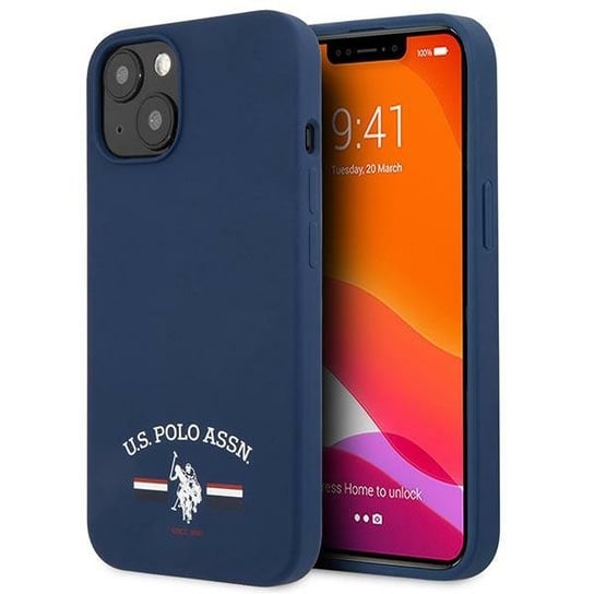 US Polo USHCP13MSFGV iPhone 13 6,1" granatowy/navy Silicone Collection U.S. Polo Assn.