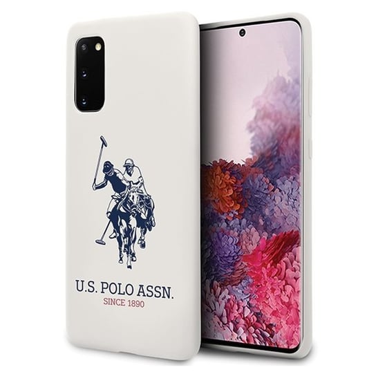 US Polo USHCS62SLHRWH S20 G980 biały/white Silicone Collection - Biały U.S. Polo Assn.
