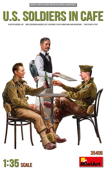 Us Soldiers In Cafe 1:35 Miniart 35406 MiniArt