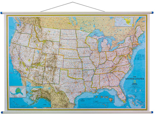 USA Classic. Mapa ścienna polityczna 1:2 815 000, National Geographic Opracowanie zbiorowe