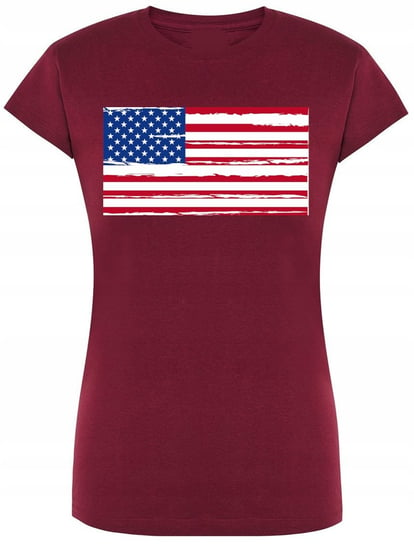 USA Flaga T-shirt Damski Modny Nadruk Rozm.M Inna marka
