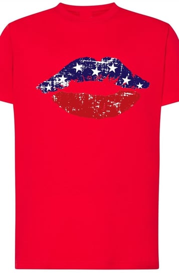 USA Flaga Usta T-Shirt Męski Modny Nadruk r.S Inna marka