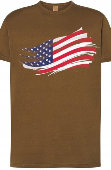 USA Męski Modny T-Shirt Nadruk Flaga r.M Inna marka