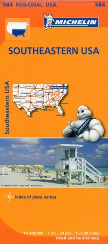 USA Południowo-Wschodnie. Mapa 1:2 400 000 Michelin Travel Publications