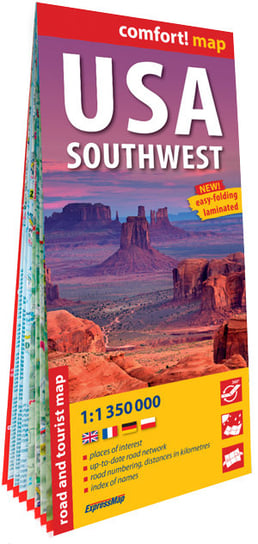 USA południowo-zachodnie (USA Southwest). Mapa samochodowo-turystyczna 1:1 350 000 Opracowanie zbiorowe