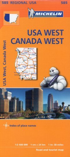 USA Zachodnie, Kanada Zachodnia. Mapa 1:2 400 000 Michelin Travel Publications