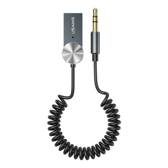 USAMS Adapter audio Bluetooth 5.0 USB-AUX szary/tarnish SJ464JSQ01 (US-SJ464) USAMS