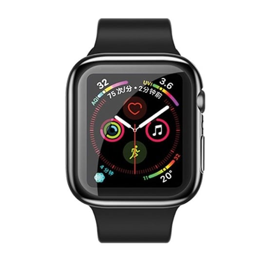 USAMS Etui ochronne Apple Watch 4/5/6/SE 44mm. czarny/black IW486BH01 (US-BH486) USAMS