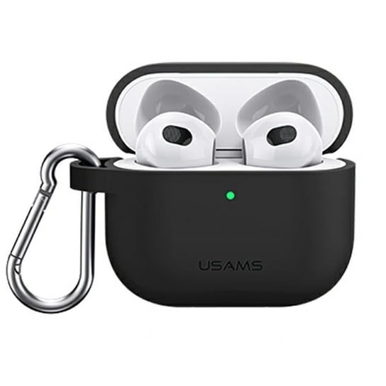 USAMS Etui ochronne do AirPods 3 silicon czarny/black BH741AP01 (US-BH741) USAMS