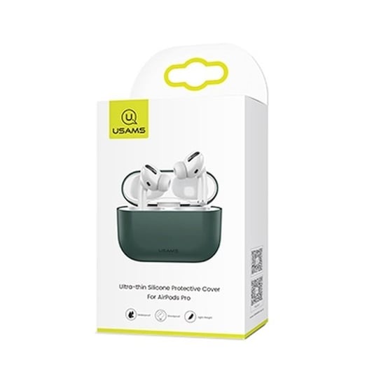 USAMS Etui ochronne do AirPods Pro light silicon zielony/green BH569AP04 (US-BH569) USAMS