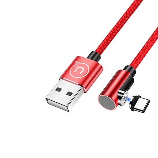 USAMS Kabel kątowy magnetyczny U54 1m USB-C czerwony/red SJ445USB02 (US-SJ445) USAMS