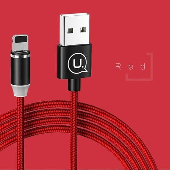 USAMS Kabel magnetyczny U-Sure lightning 1m 2.1A pleciony czerwony/red SJ292USB02 (US-SJ292) USAMS