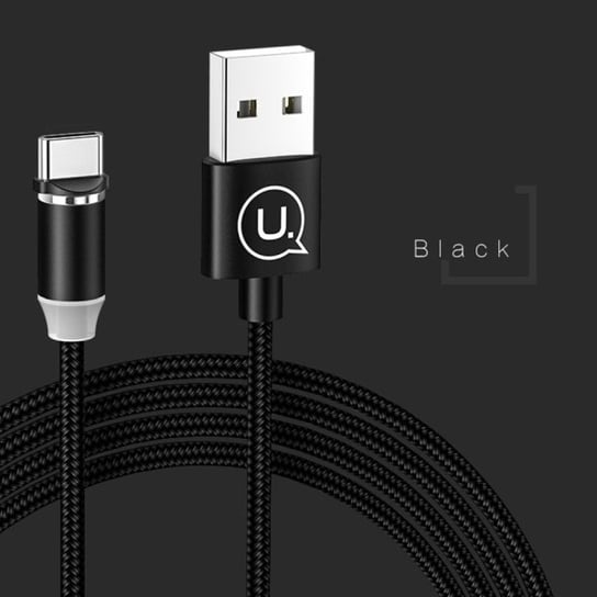 USAMS Kabel magnetyczny U-Sure USB-C 1m 2.1A pleciony czarny/black SJ293USB01 (US-SJ293) USAMS