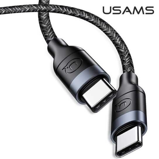 USAMS Kabel pleciony U31 USB-C na USB-C 100W PD Fast Charge 5A 1.2m czarny/black SJ400USB01 (US-SJ400) USAMS