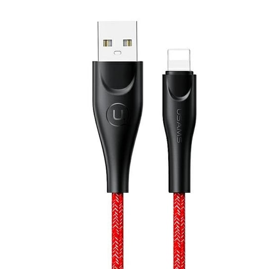 USAMS Kabel pleciony U41 Lightning Fast Charge 3m czerwony/red SJ397USB02 (US-SJ397) USAMS