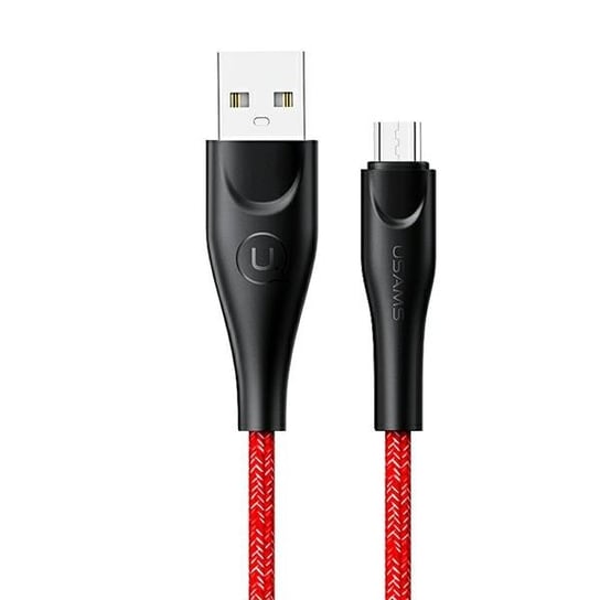 USAMS Kabel pleciony U41 MicroUSB/USB Fast Charge 1m czerwony/red SJ393USB02 (US-SJ393) USAMS