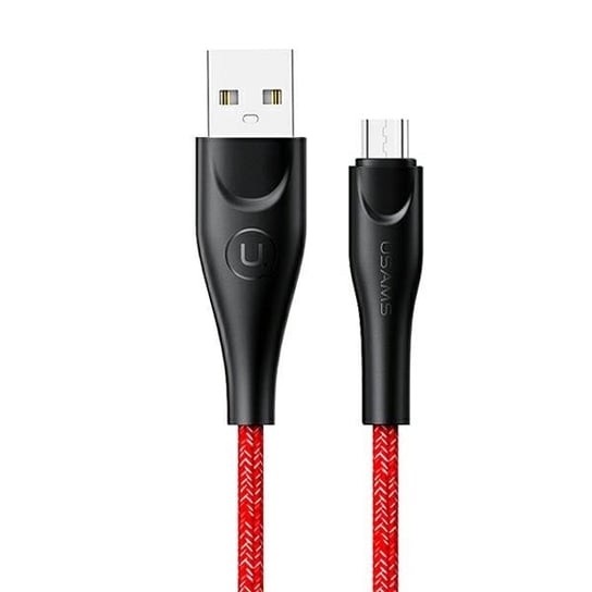 USAMS Kabel pleciony U41 MicroUSB/USB Fast Charge 2m czerwony/red SJ396USB02 (US-SJ396) USAMS