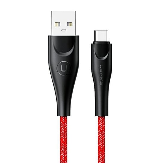 USAMS Kabel pleciony U41 USB-C/USB Fast Charge 1m czerwony/red SJ392USB02 (US-SJ392) USAMS