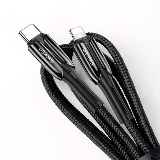 USAMS Kabel pleciony U42 USB-C na Lightn ing 30W PD Fast Charge 1.2m czarny/black SJ401USB01 (US-SJ401) USAMS